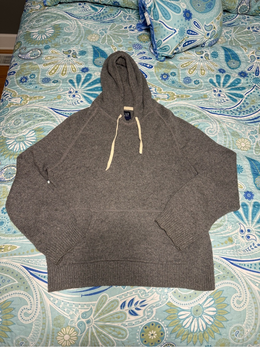 GAP Men's Crewneck Hooded Sweater - Gray